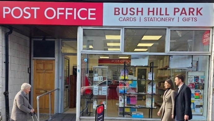 front of bush hill park post office
